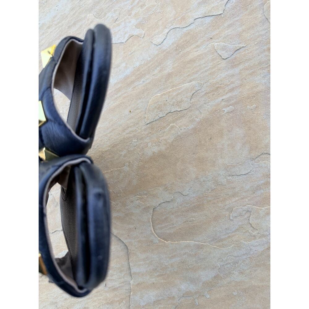 Valentino Garavani Roman Stud Matelasse Slide Sandals Black 40 - Picture 5 of 8